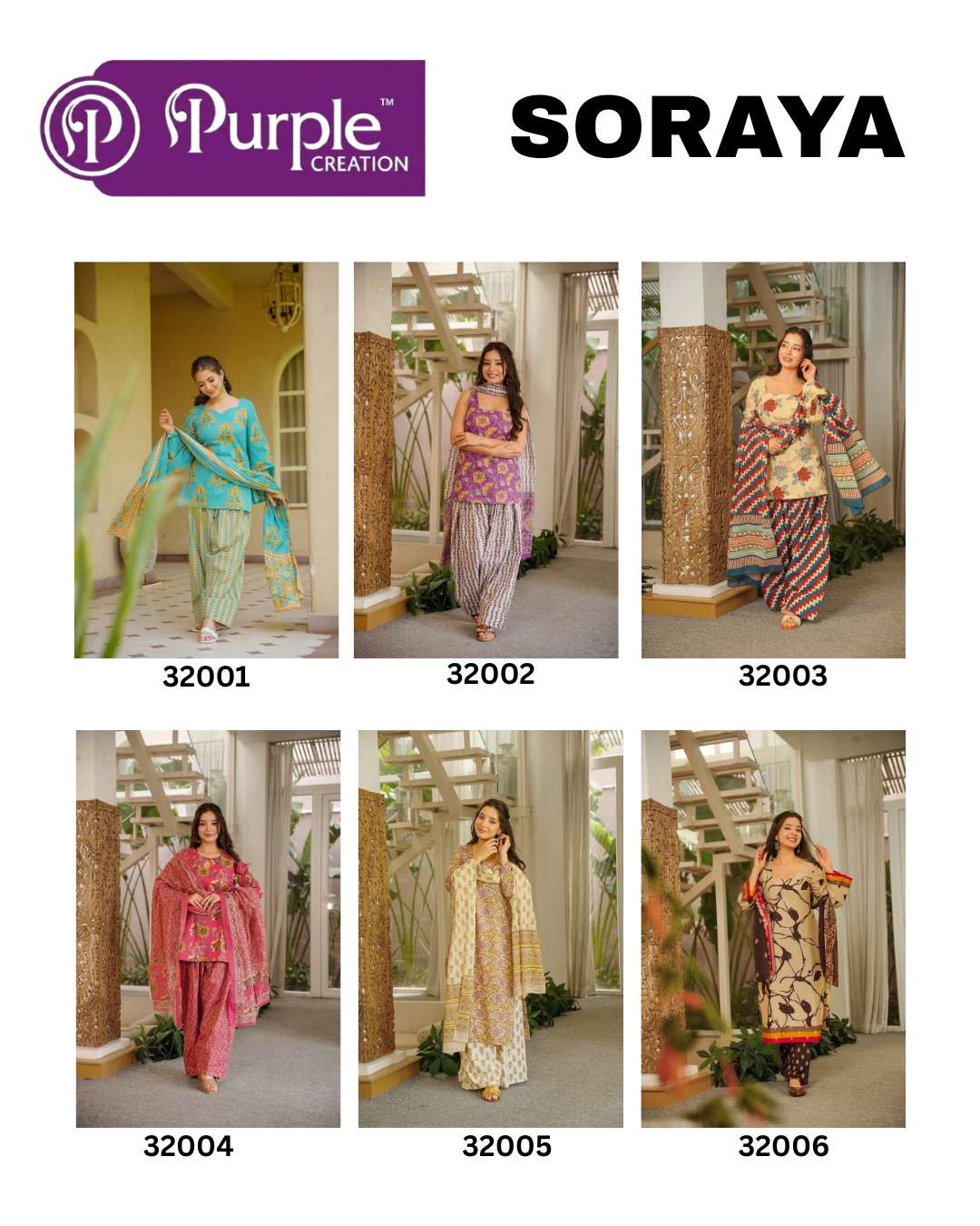 PURPLE CREATION SORAYA CANBRIC COTTON FARSHI SUIT PARTY & WEDDING TYPE SUPPLIER
